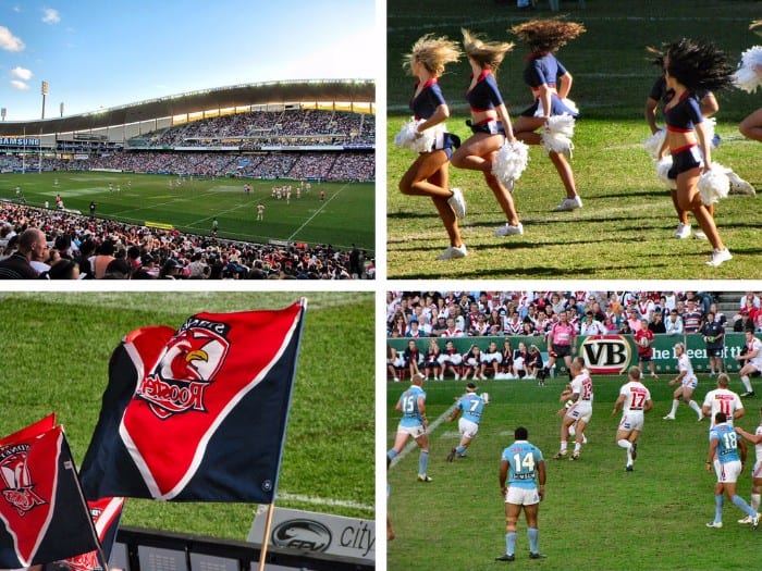 Watching a rugby game in Sydney