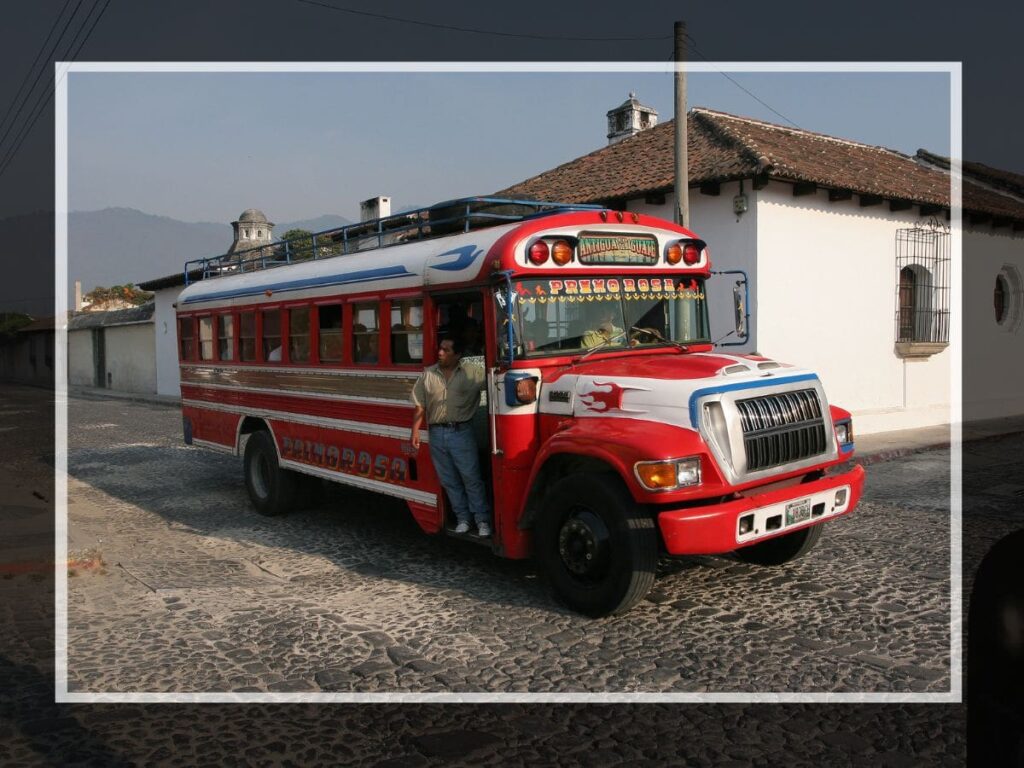Central America chicken bus