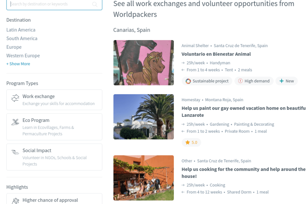 Worldpackers review - Opportunities