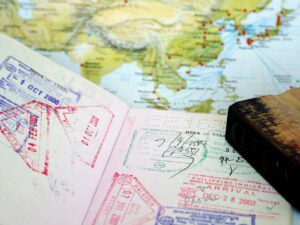 world map and visa