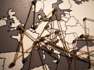 Europe backpacking map