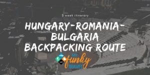 Hungary, Bulgaria, Romania backpacking route