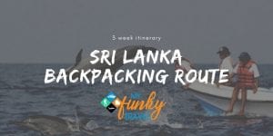 Sri Lanka backpacking route