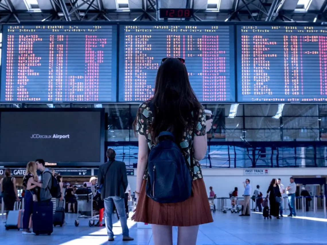 girl in an airport