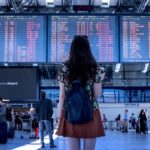 girl in an airport