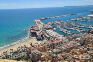 Alicante City view from castle